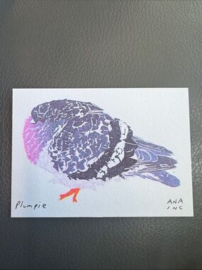 Inciardi - Plumpie Pigeon - Mini Print